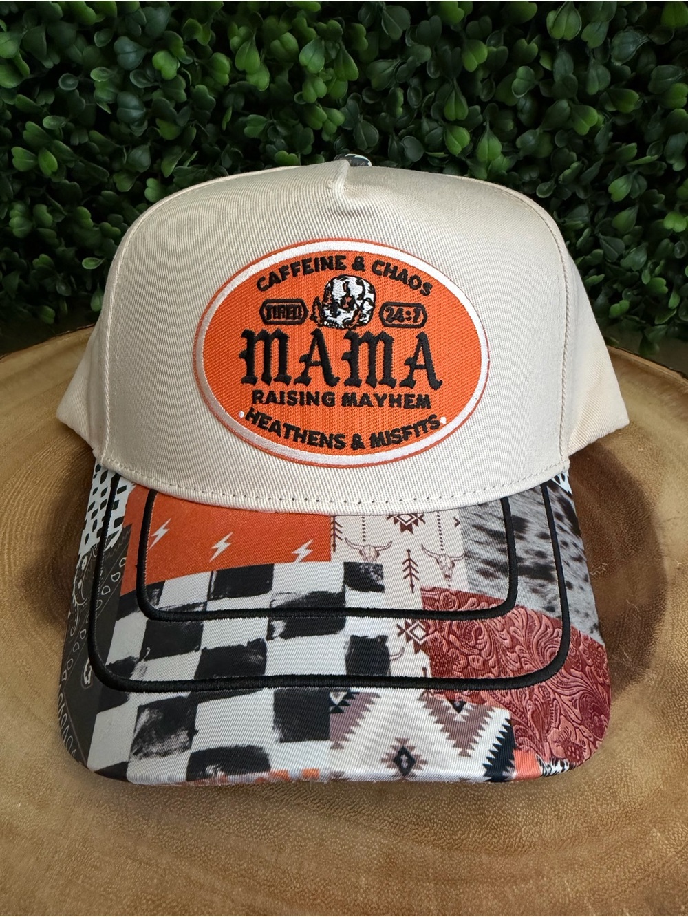 Caffeine & Chaos Mama Canvas Hat
